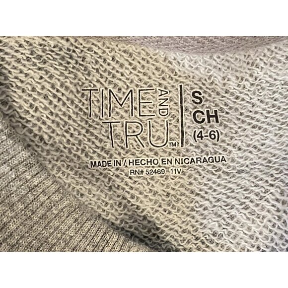 Time and Tru Womens S (4-6) Top Thin Sweatshirt Cotton Blend Camo Oversized - Picture 4 of 9